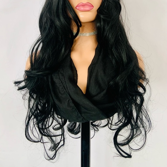 No Further Discount ☺️ Long Black “Put On & Go” Synthetic Wig for Daily Wear… - Picture 2 of 10